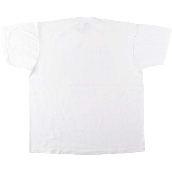 90'S Fruit of the Loom Best Print T-Shirt, Made in USA, Men's Size XL (approx.) cotton white type Vintage Second Hand