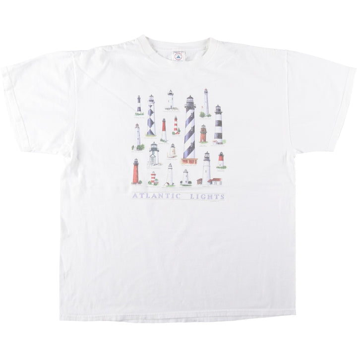 2000'S Delta PRO WEIGHT Print T-Shirt, Men's Size XL (approx.) cotton white type Vintage Second Hand