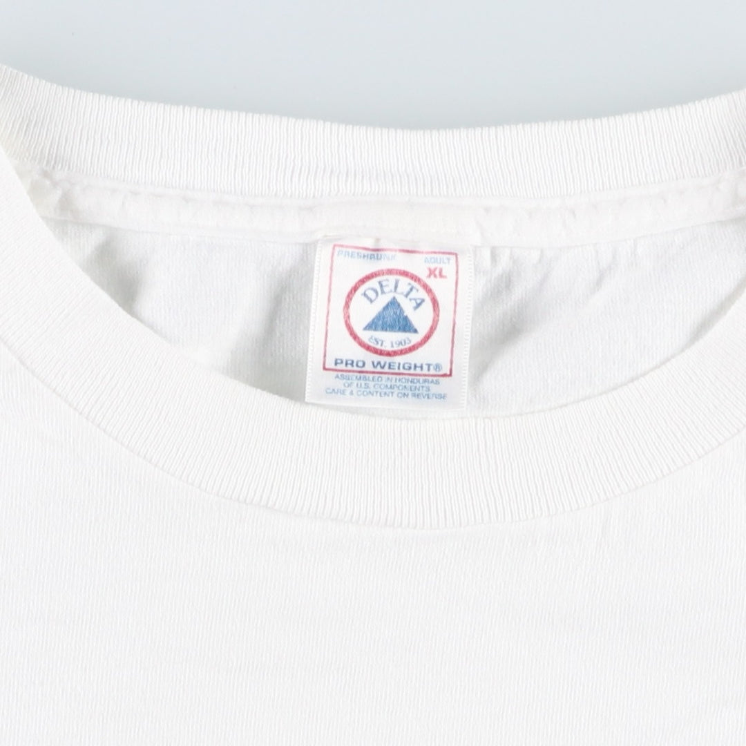 2000'S Delta PRO WEIGHT Print T-Shirt, Men's Size XL (approx.) cotton white type Vintage Second Hand