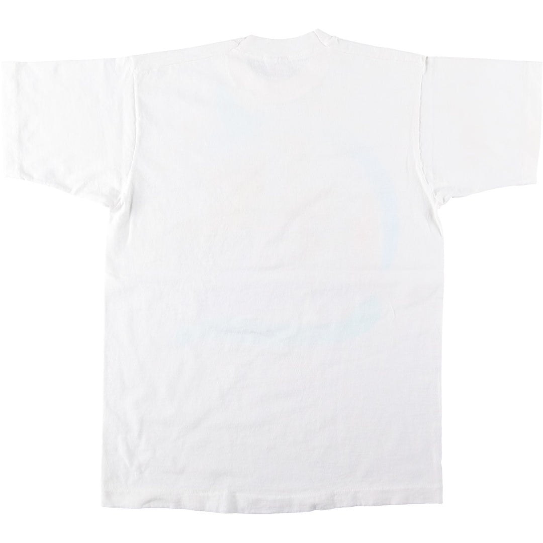 90'S Fruit of the Loom printed T-shirt, made in the USA, men's size M, vintage cotton white type Vintage Second Hand