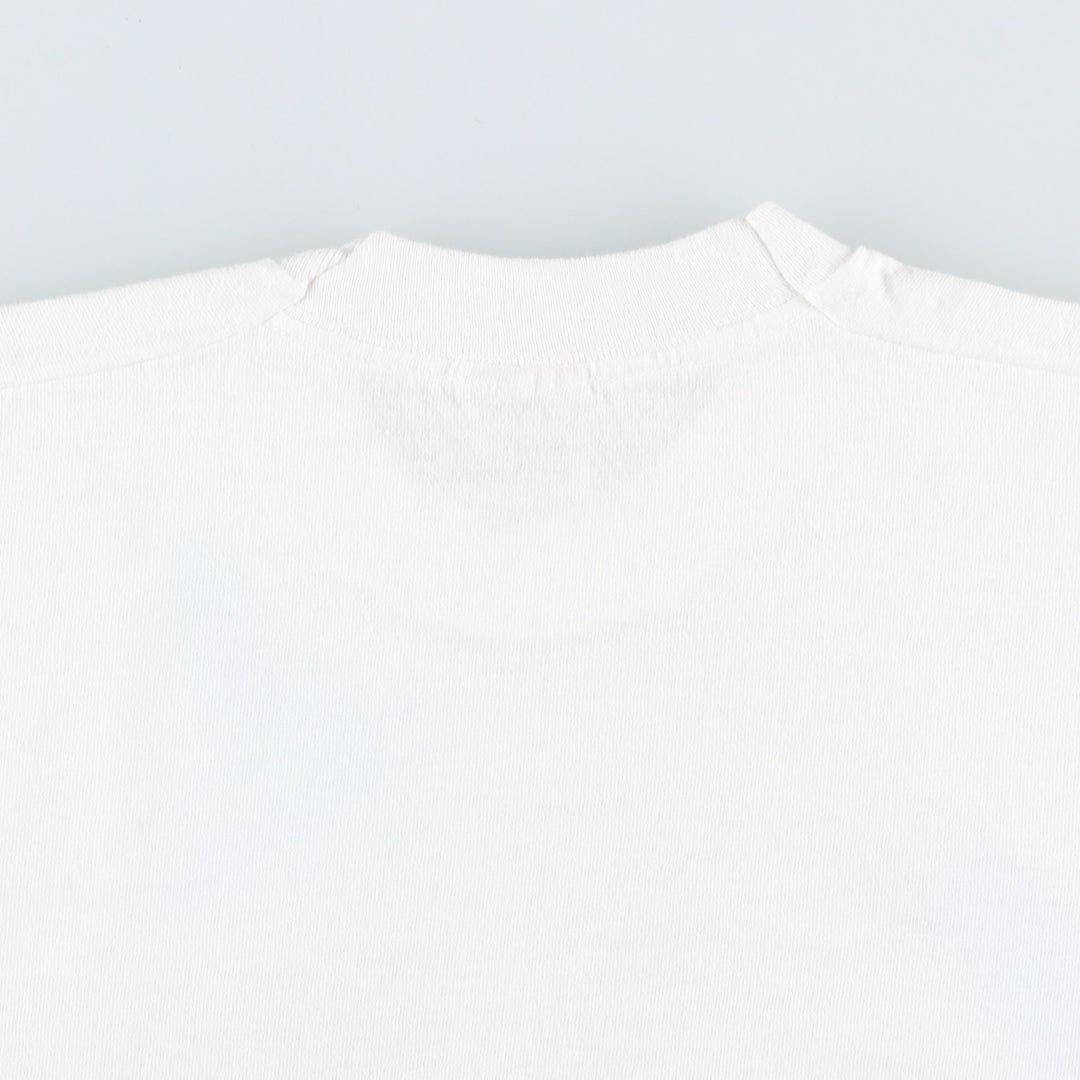 90'S Fruit of the Loom printed T-shirt, made in the USA, men's size M, vintage cotton white type Vintage Second Hand