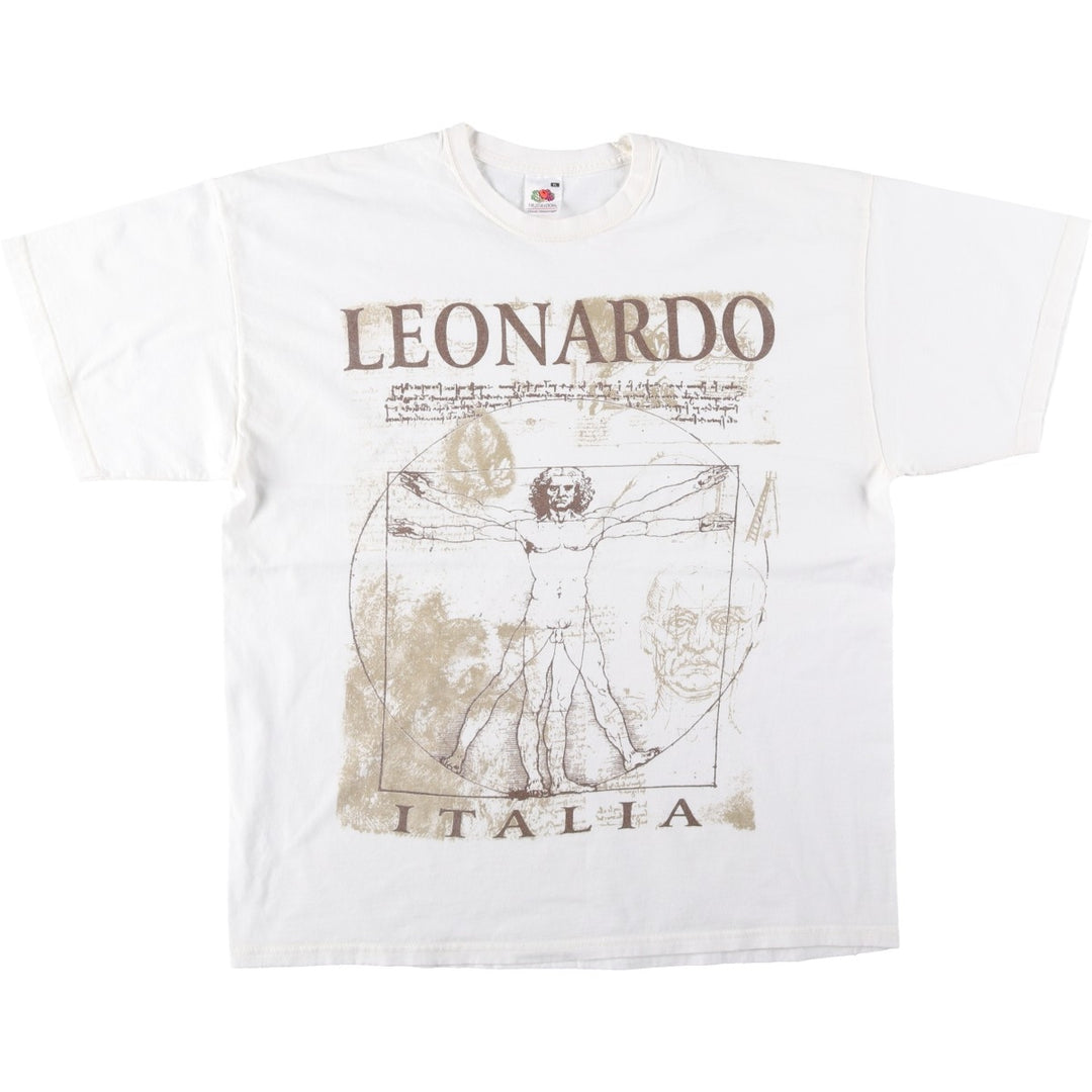 Fruit of the Loom Print T-Shirt, Men's XL cotton white type Vintage Second Hand
