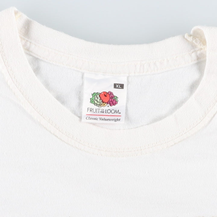 Fruit of the Loom Print T-Shirt, Men's XL cotton white type Vintage Second Hand