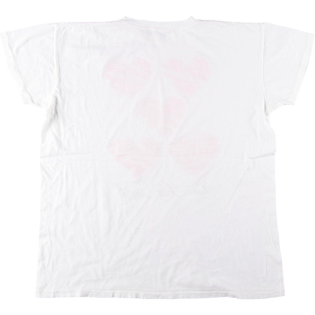 Printed T-shirt, men's size XL cotton white type Vintage Second Hand