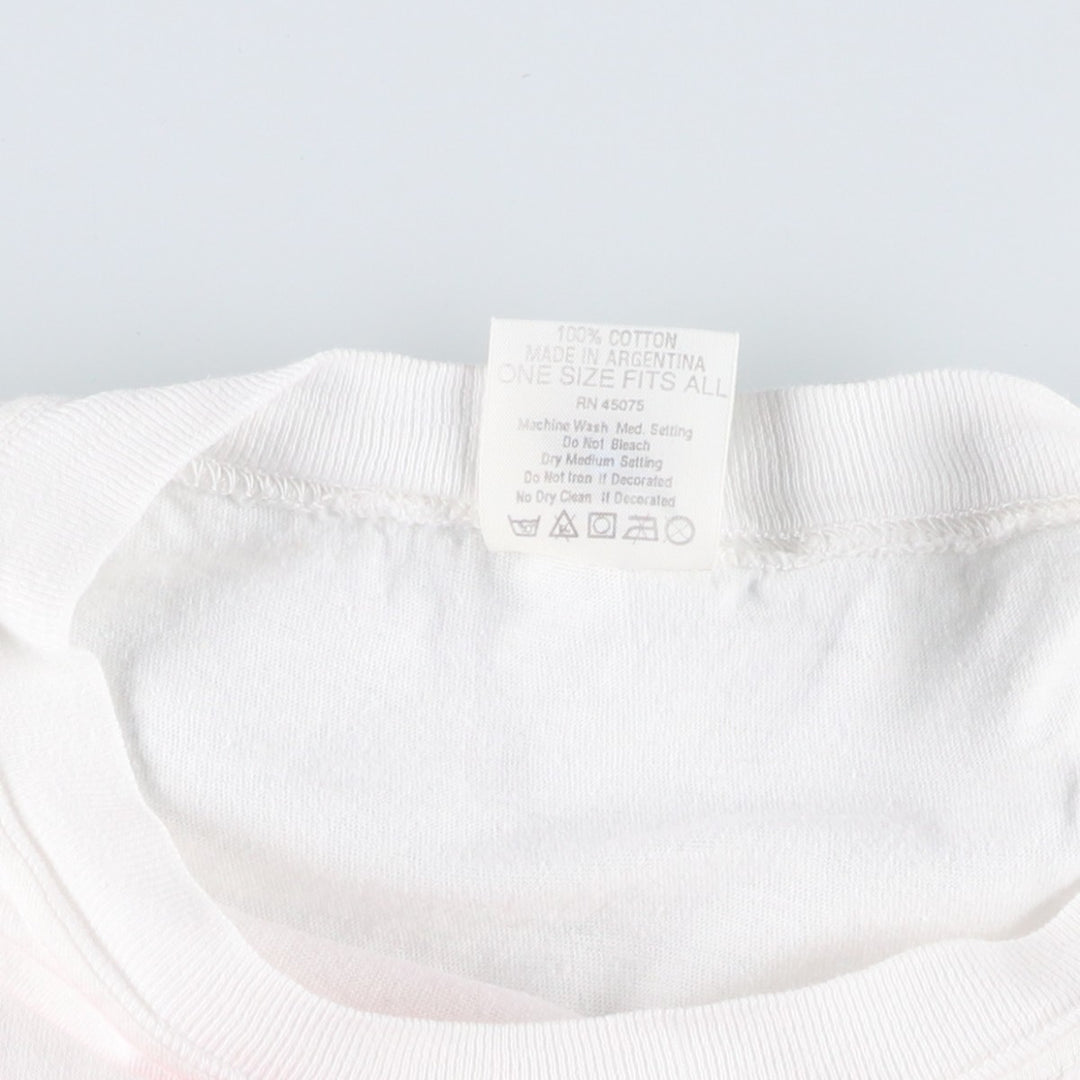 Printed T-shirt, men's size XL cotton white type Vintage Second Hand