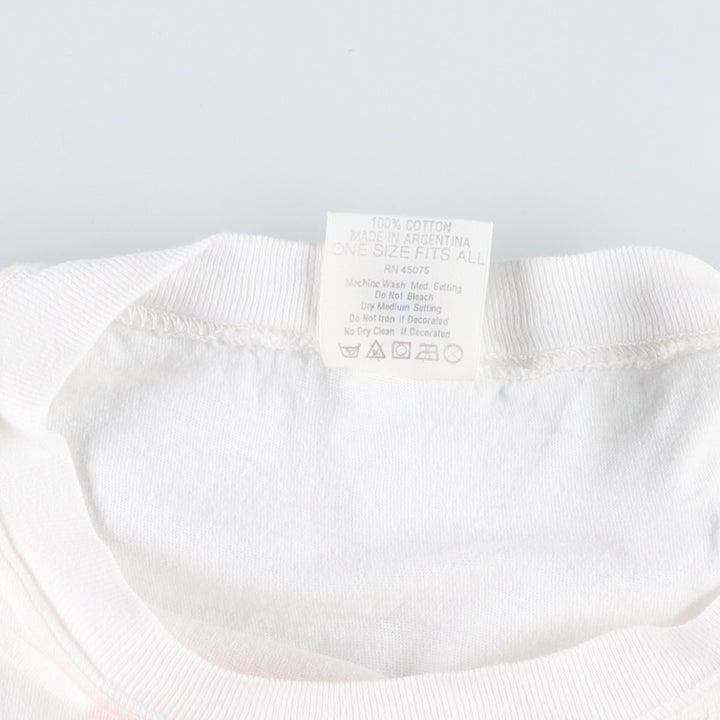 Printed T-shirt, men's size XL cotton white type Vintage Second Hand