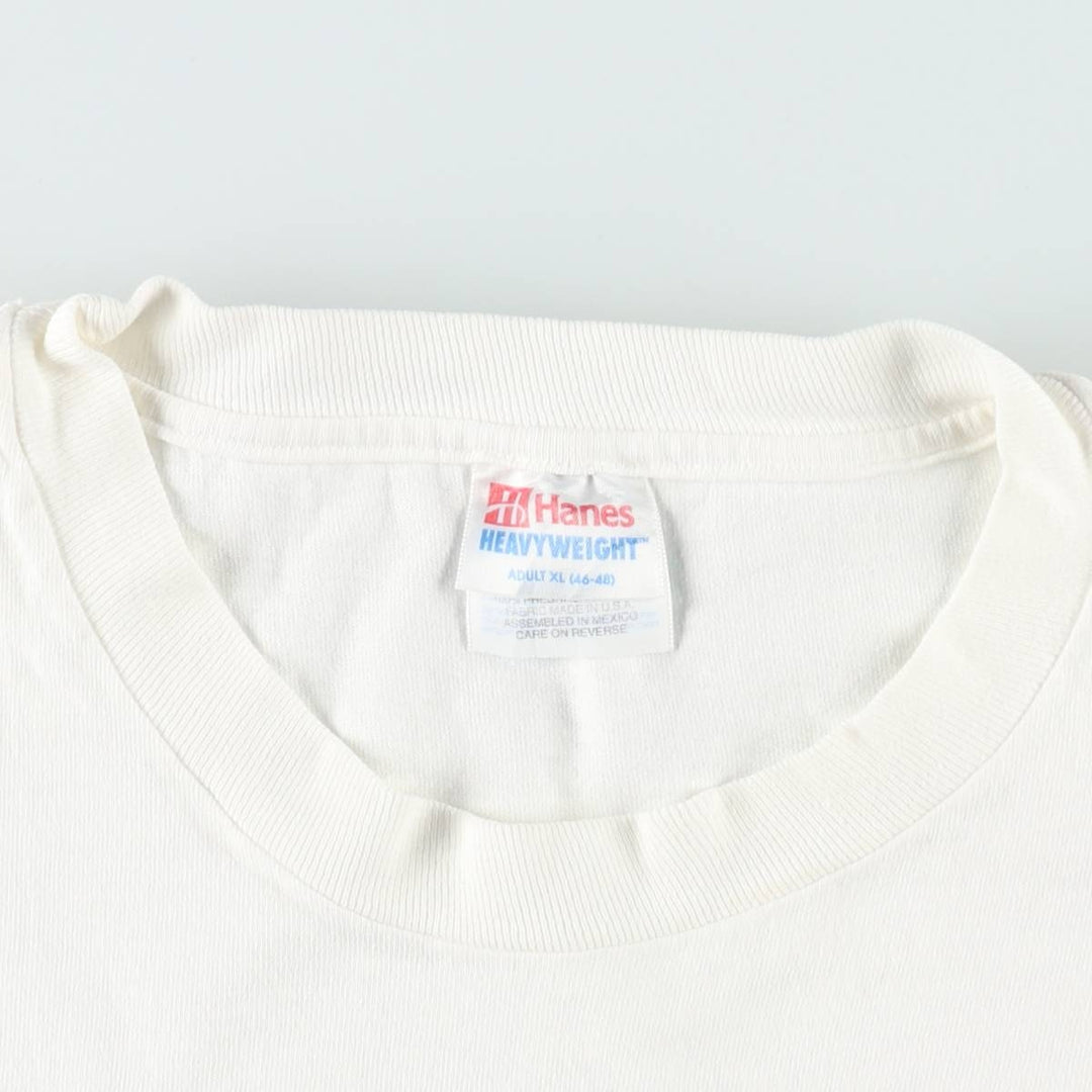 2000'S Hanes Heavyweight Dog Pattern Parody Print T-Shirt, Men's Size XL (approx.) cotton white type Vintage Second Hand