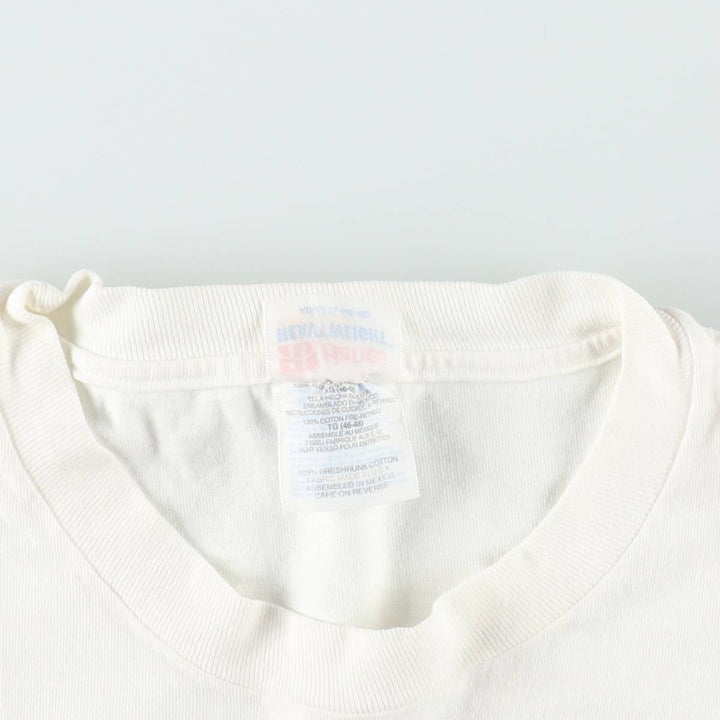 2000'S Hanes Heavyweight Dog Pattern Parody Print T-Shirt, Men's Size XL (approx.) cotton white type Vintage Second Hand