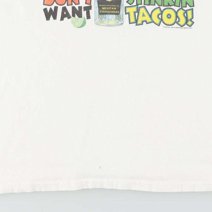 2000'S Hanes Heavyweight Dog Pattern Parody Print T-Shirt, Men's Size XL (approx.) cotton white type Vintage Second Hand