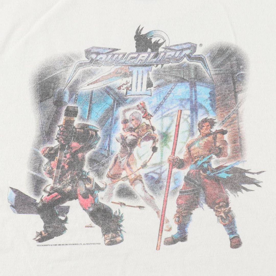 2000'S Fruit of the Loom SOUL CALIBUR 3 (Soulcalibur 3) Video Game Print T-Shirt, Men's XL (approx.) cotton white type Vintage Second Hand