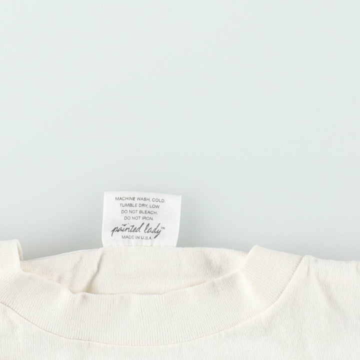 90'S Rel e vant products Botanical Pattern Print T-Shirt, Made in USA, Men's XL equivalent, Vintage cotton ivory Vintage Second Hand