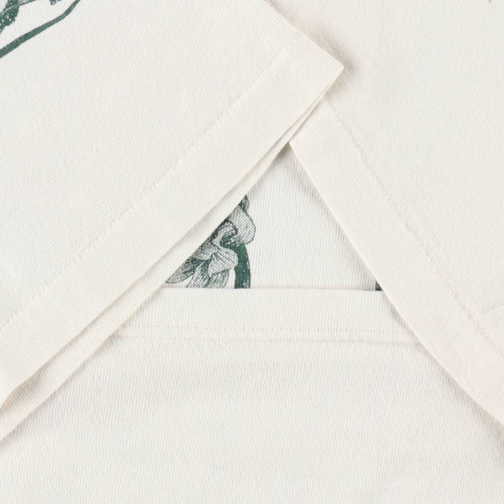90'S Rel e vant products Botanical Pattern Print T-Shirt, Made in USA, Men's XL equivalent, Vintage cotton ivory Vintage Second Hand