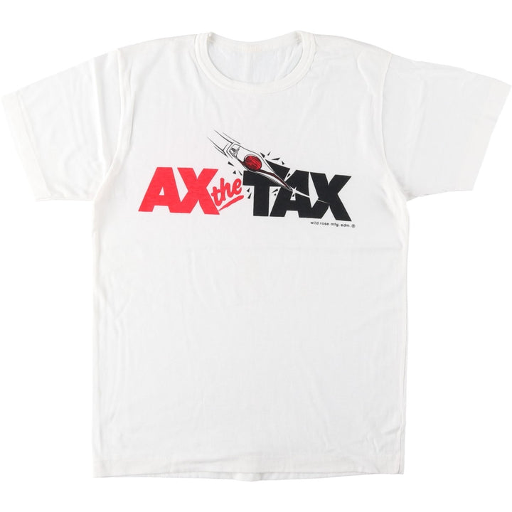 Printed T-shirt, men's size XL unclear white type Vintage Second Hand