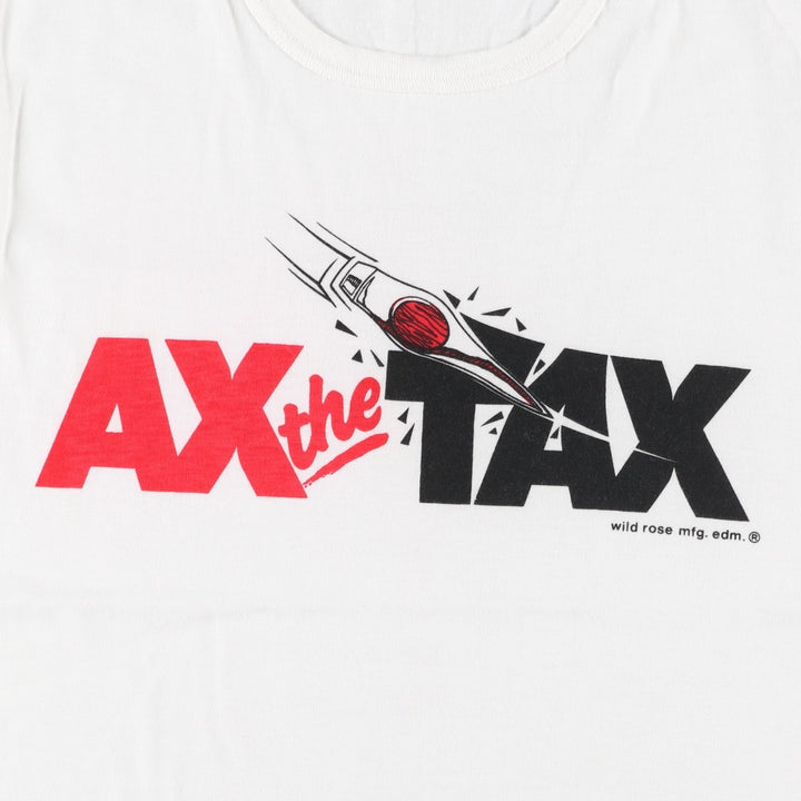 Printed T-shirt, men's size XL unclear white type Vintage Second Hand
