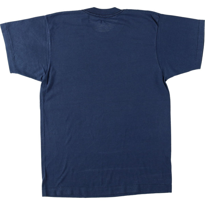 80'S Screen Stars Steppin' Out Print T-Shirt, Made in USA, Men's Size M (approx.), Vintage cotton navy blue type Vintage Second Hand