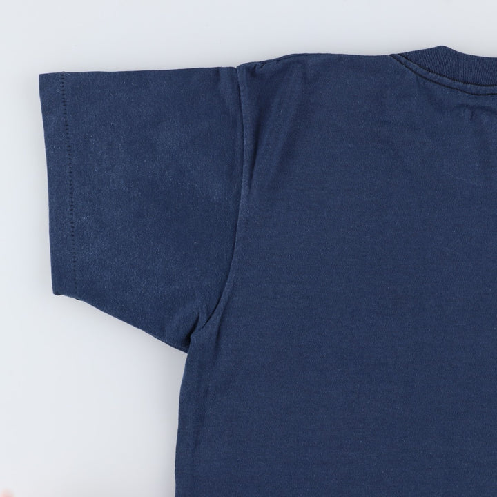 80'S Screen Stars Steppin' Out Print T-Shirt, Made in USA, Men's Size M (approx.), Vintage cotton navy blue type Vintage Second Hand