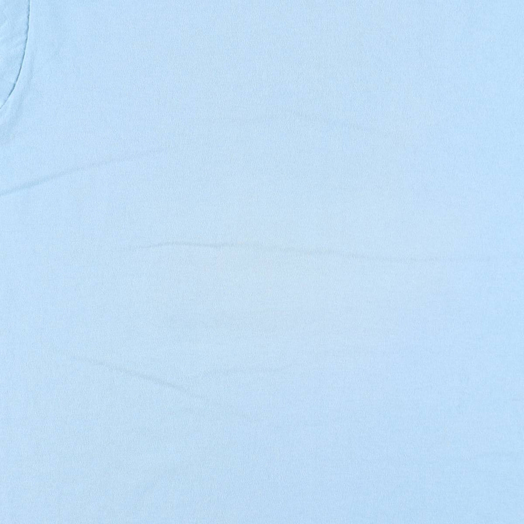 90'S Fruit of the Loom Best Printed T-shirt, Made in USA, Men's L size, Vintage cotton Blue type light blue Vintage Second Hand