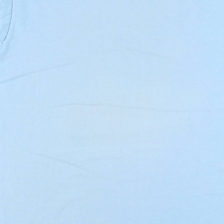 90'S Fruit of the Loom Best Printed T-shirt, Made in USA, Men's L size, Vintage cotton Blue type light blue Vintage Second Hand