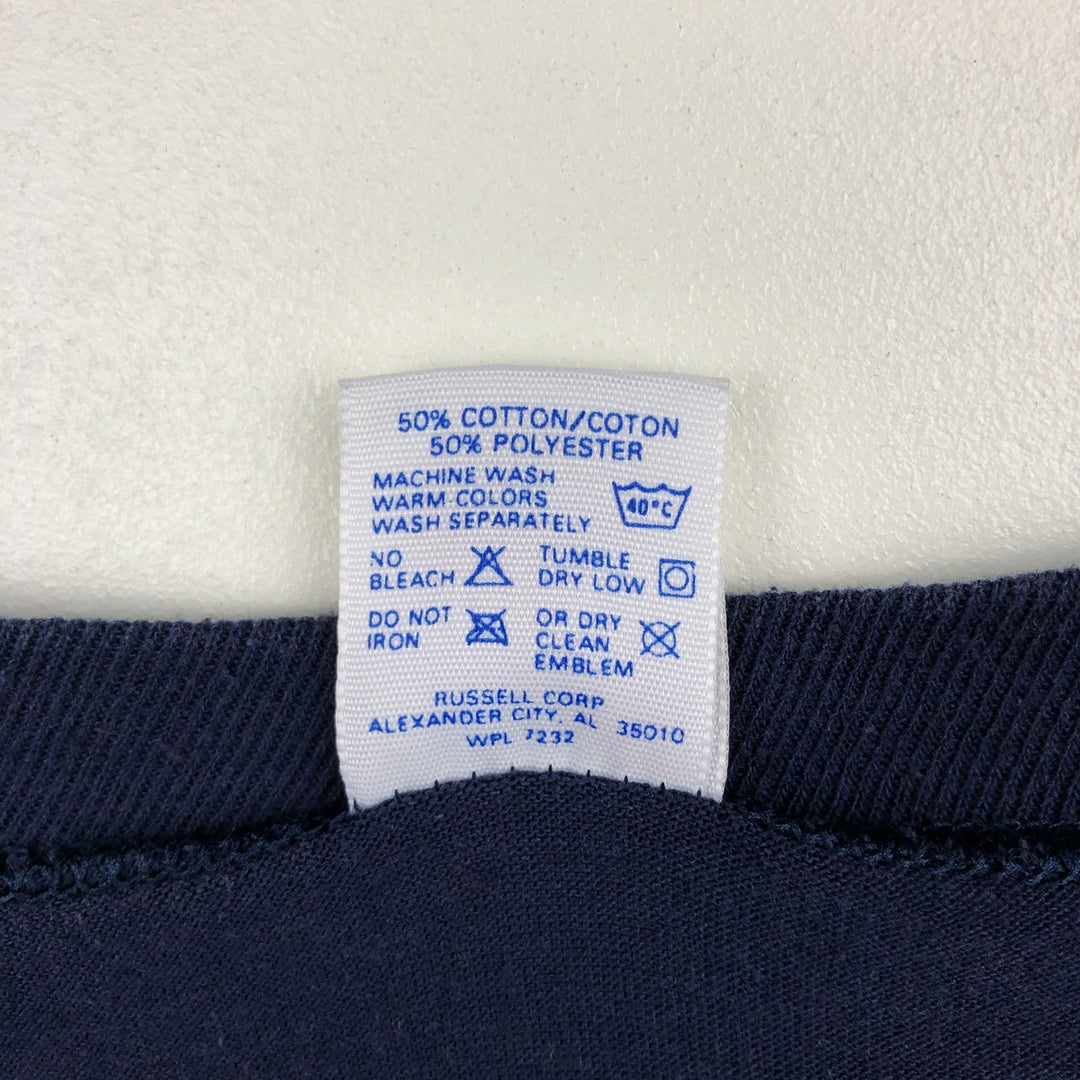 Vintage 80s-90'S Jerzees Printed T-Shirt, Made in USA, Men's XL cotton navy blue type Vintage Second Hand