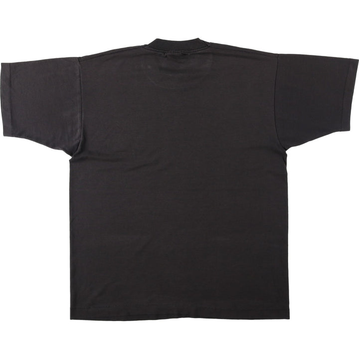 90s-00'S Fruit of the Loom printed T-shirt, men's size L (approx.) cotton black type Vintage Second Hand