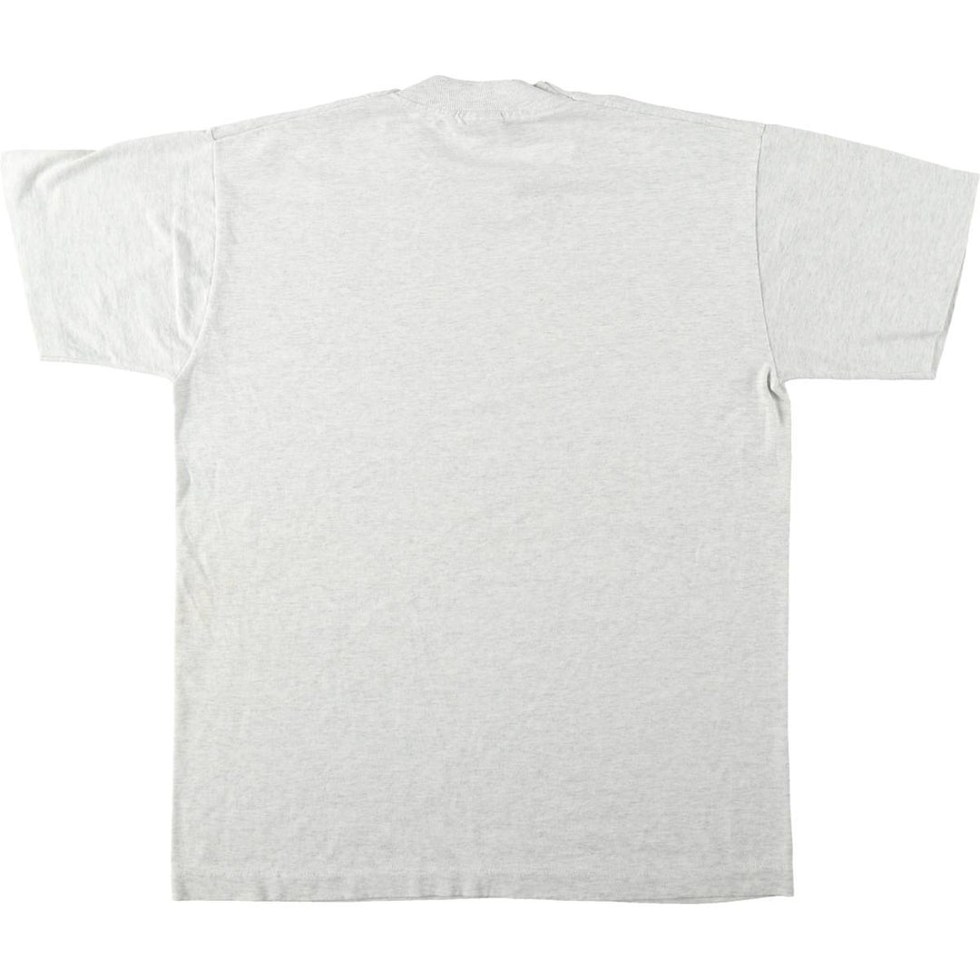 90'S Fruit of the Loom printed T-shirt, made in the USA, men's size L, vintage cotton gray type Vintage Second Hand