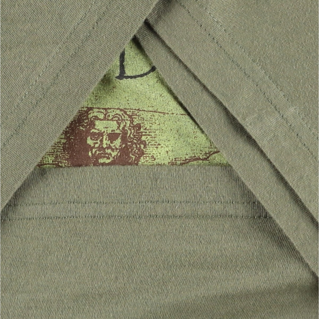 SUBLIMA LEONARDO DA VINCI Leonardo da Vinci Great Figure T-shirt, Made in Italy, Men's XL equivalent. cotton Khaki type Vintage Second Hand