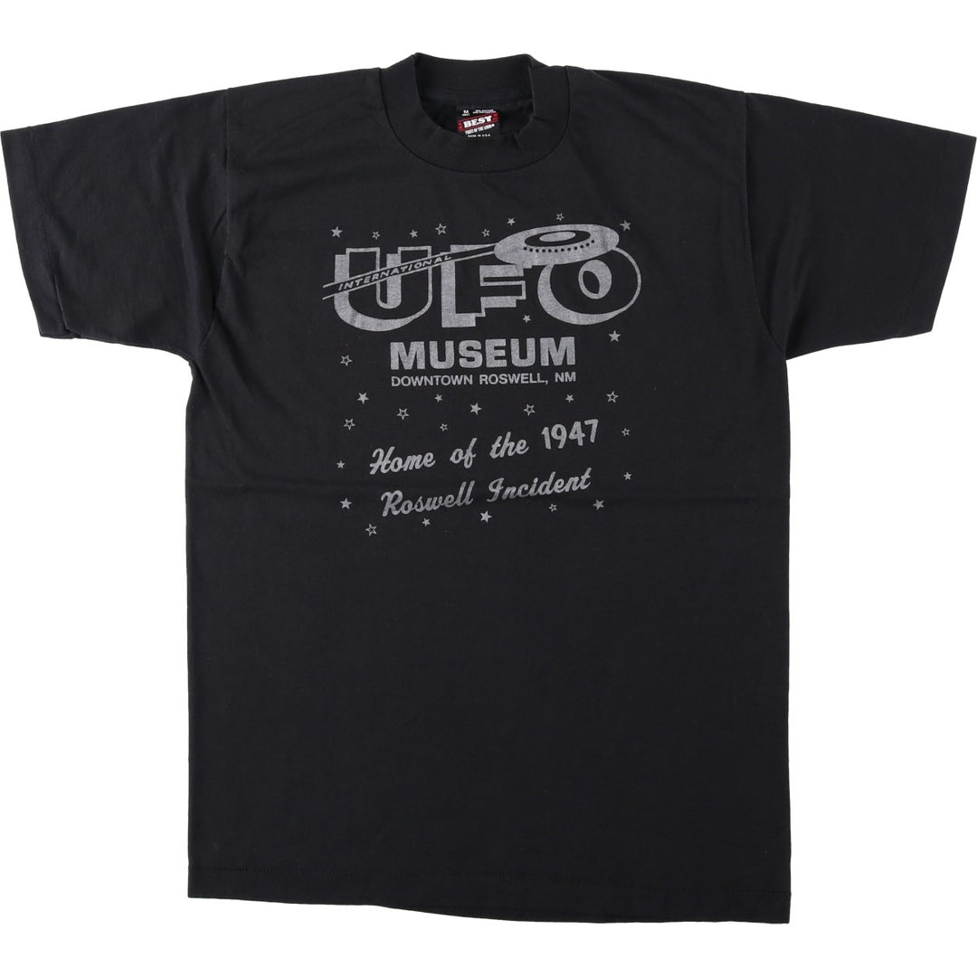 90'S Fruit of the Loom Best Print T-Shirt, Made in USA, Men's Size M (approx.), Vintage cotton black type Vintage Second Hand