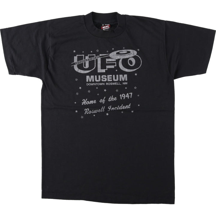 90'S Fruit of the Loom Best Print T-Shirt, Made in USA, Men's Size M (approx.), Vintage cotton black type Vintage Second Hand