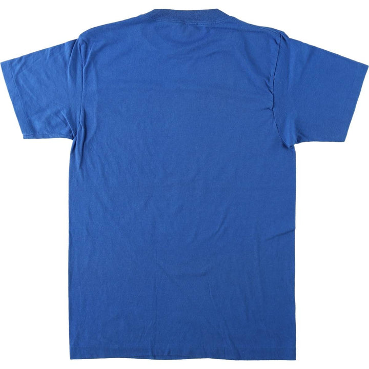 Anvil Message Print T-Shirt, Made in USA, Men's Size XL (approx.) cotton blue type Vintage Second Hand