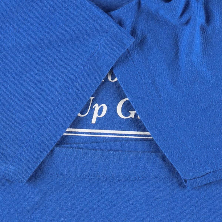 Anvil Message Print T-Shirt, Made in USA, Men's Size XL (approx.) cotton blue type Vintage Second Hand