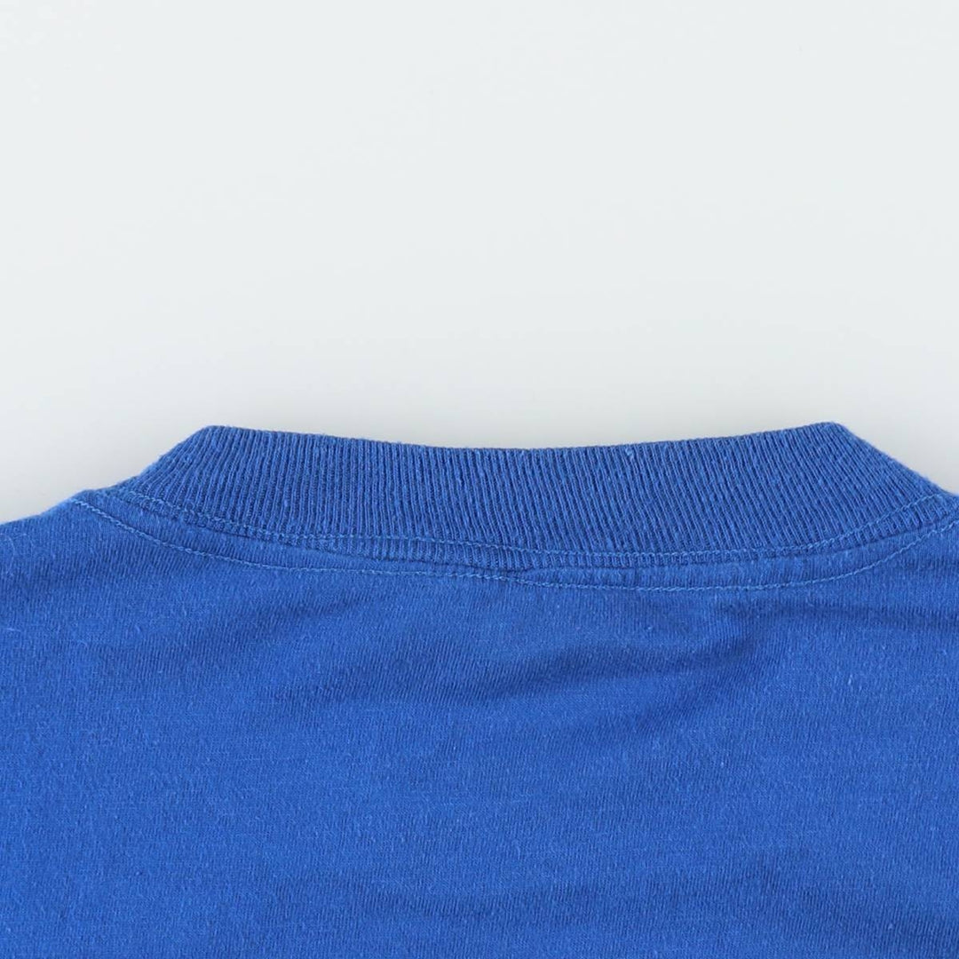 Anvil Message Print T-Shirt, Made in USA, Men's Size XL (approx.) cotton blue type Vintage Second Hand