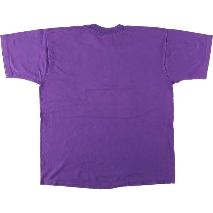 90'S Fruit of the Loom printed T-shirt, men's XL size, vintage cotton purple type Vintage Second Hand