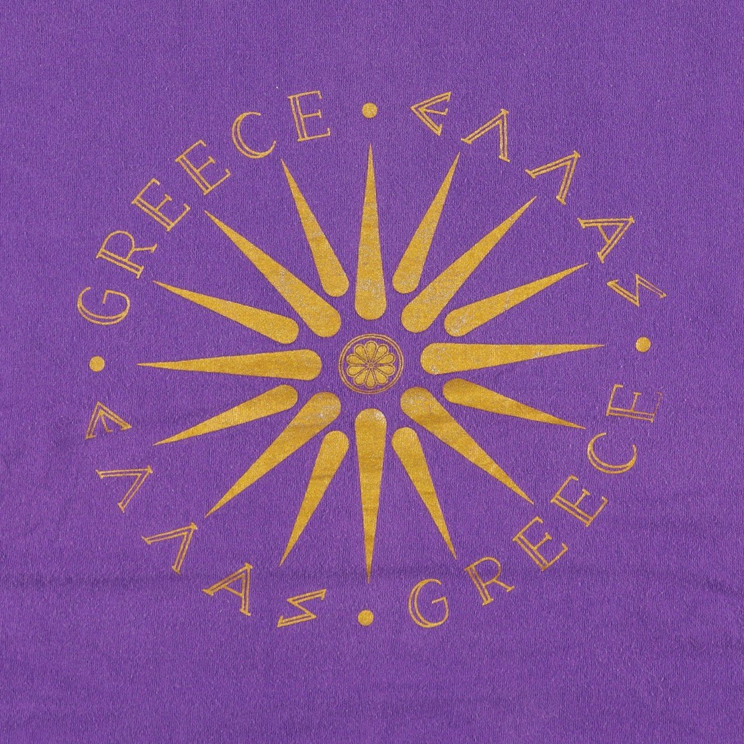 90'S Fruit of the Loom printed T-shirt, men's XL size, vintage cotton purple type Vintage Second Hand