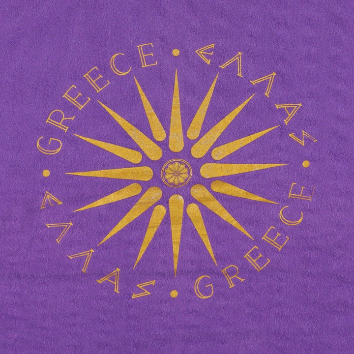 90'S Fruit of the Loom printed T-shirt, men's XL size, vintage cotton purple type Vintage Second Hand