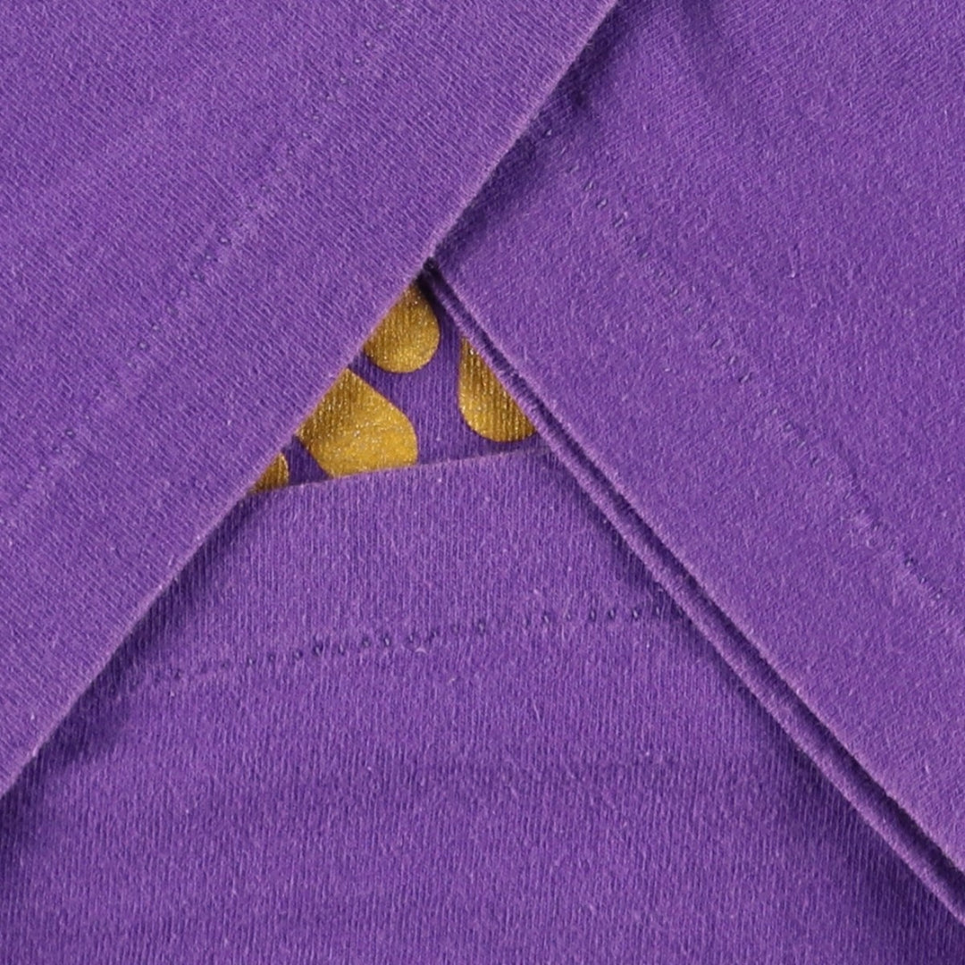 90'S Fruit of the Loom printed T-shirt, men's XL size, vintage cotton purple type Vintage Second Hand