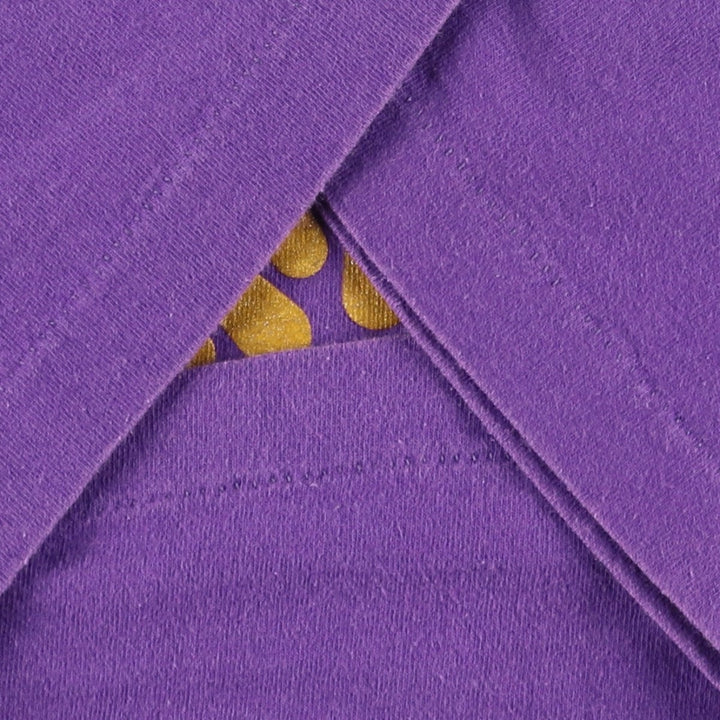 90'S Fruit of the Loom printed T-shirt, men's XL size, vintage cotton purple type Vintage Second Hand