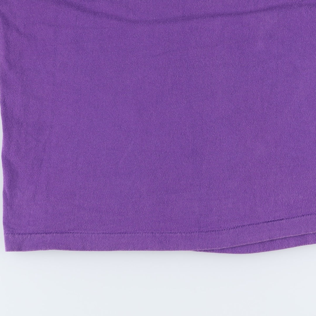 90'S Fruit of the Loom printed T-shirt, men's XL size, vintage cotton purple type Vintage Second Hand
