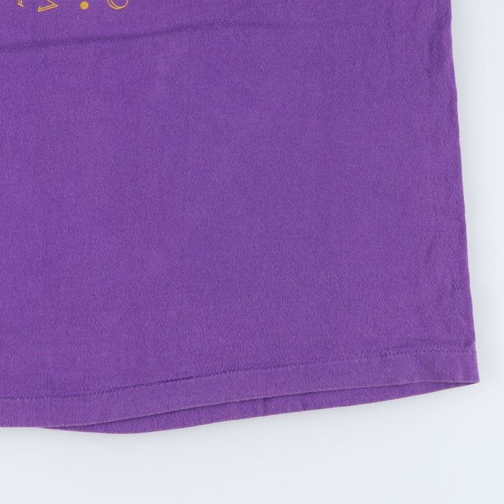 90'S Fruit of the Loom printed T-shirt, men's XL size, vintage cotton purple type Vintage Second Hand