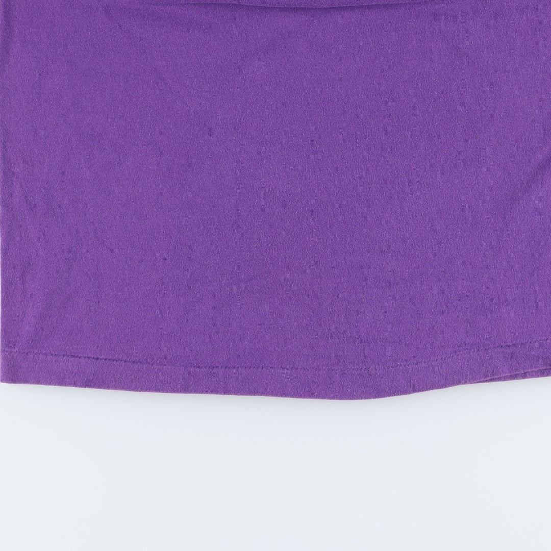 90'S Fruit of the Loom printed T-shirt, men's XL size, vintage cotton purple type Vintage Second Hand