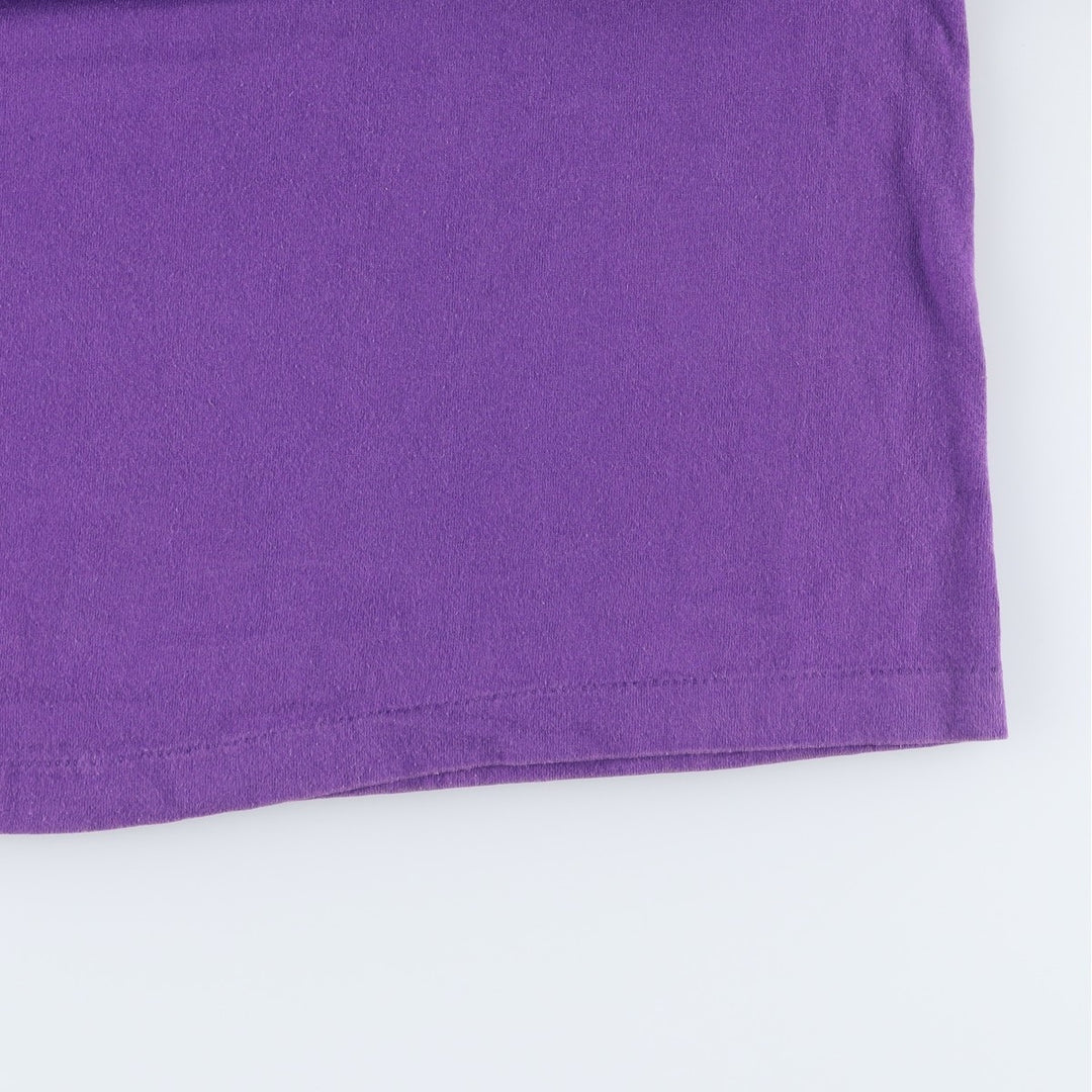 90'S Fruit of the Loom printed T-shirt, men's XL size, vintage cotton purple type Vintage Second Hand