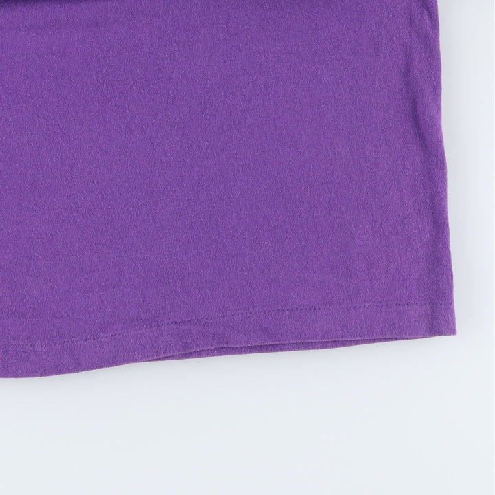 90'S Fruit of the Loom printed T-shirt, men's XL size, vintage cotton purple type Vintage Second Hand