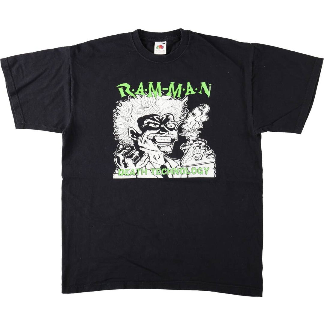 Fruit of the Loom RAM-MAN Band T-shirt (Men's size L equivalent) cotton black type Vintage Second Hand