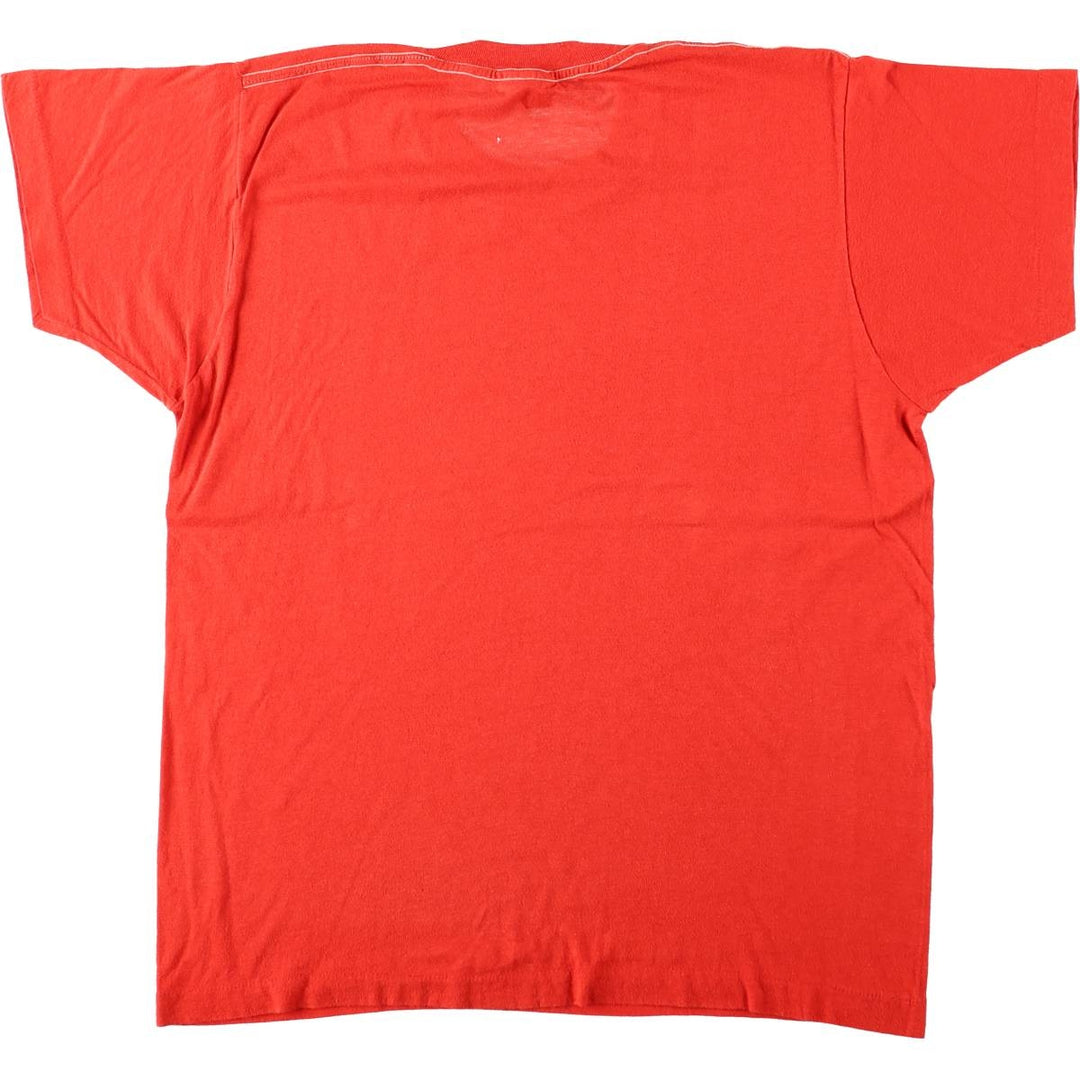 80'S Screen Stars advertising t-shirt, made in USA, men's size XL equivalent, vintage. cotton red type Vintage Second Hand