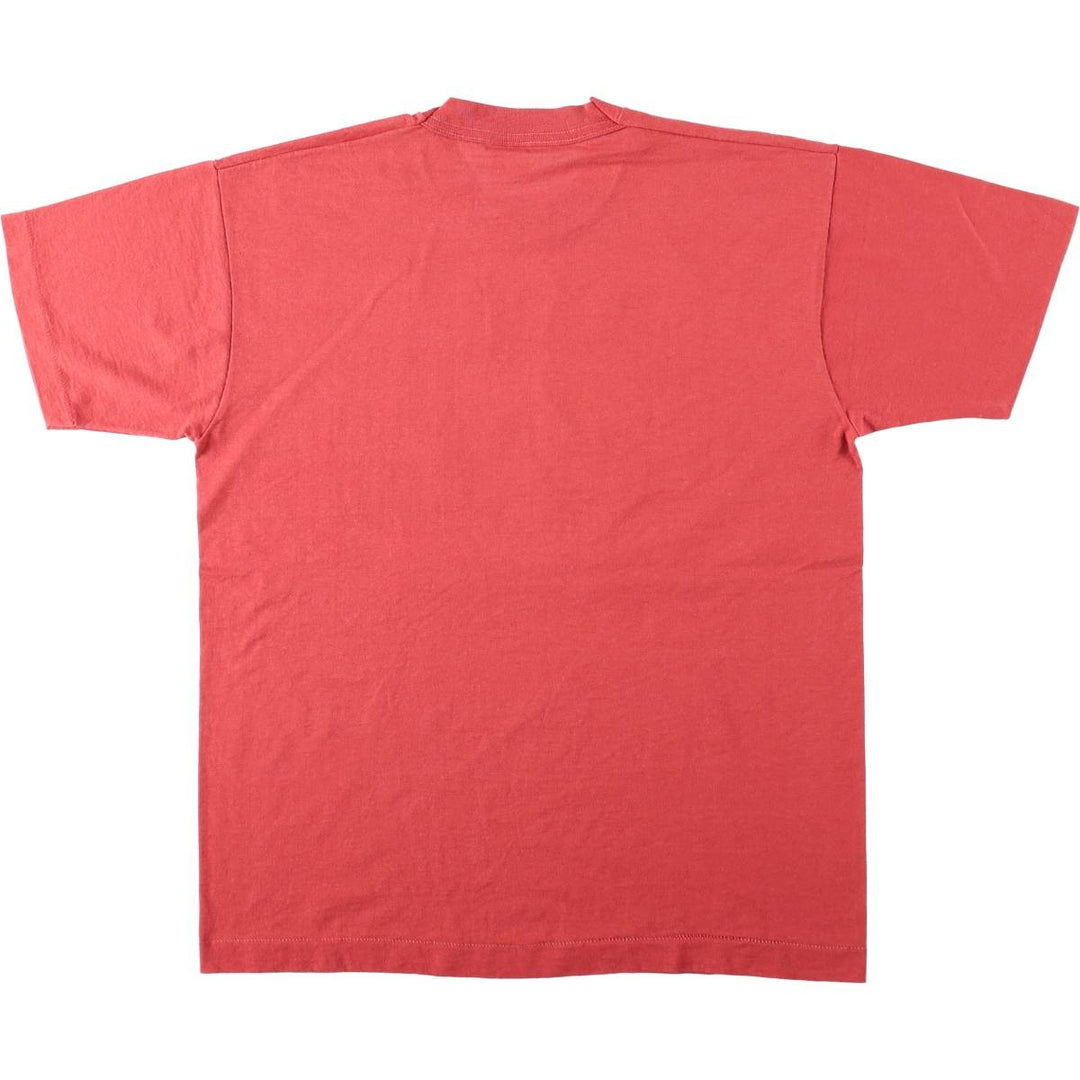 90'S Fruit of the Loom Best Printed T-shirt, Made in USA, Men's L size, Vintage cotton red type Vintage Second Hand
