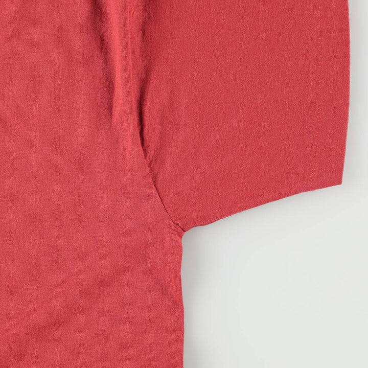 90'S Fruit of the Loom Best Printed T-shirt, Made in USA, Men's L size, Vintage cotton red type Vintage Second Hand
