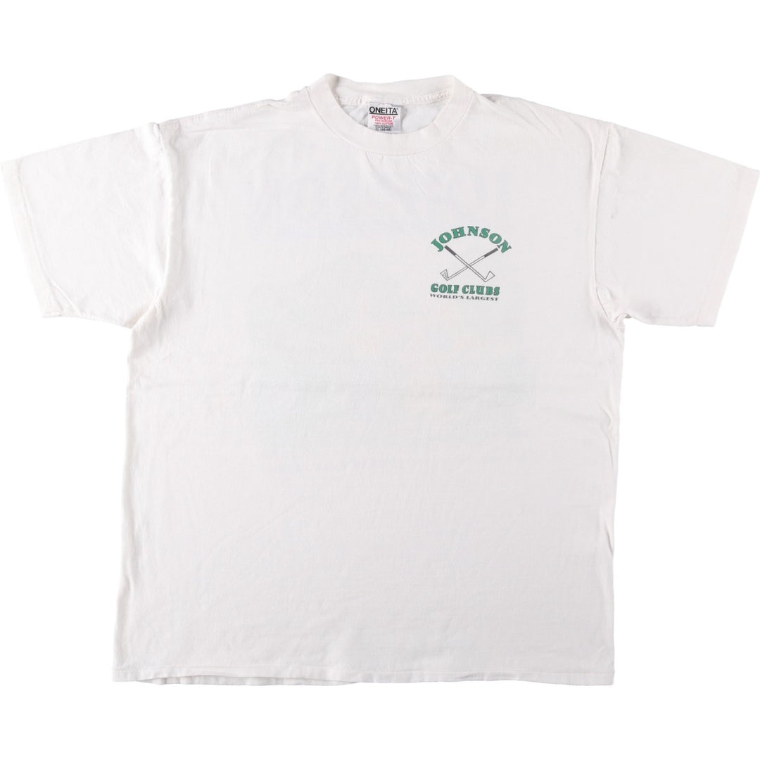 90'S ONEITA erotic t-shirt with message print, men's size XL equivalent, vintage. cotton white type Vintage Second Hand