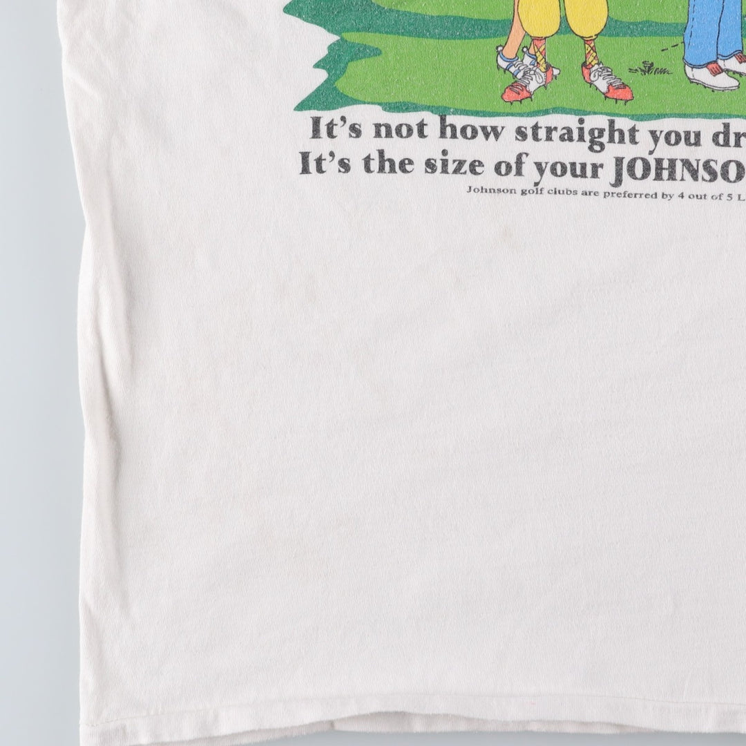90'S ONEITA erotic t-shirt with message print, men's size XL equivalent, vintage. cotton white type Vintage Second Hand