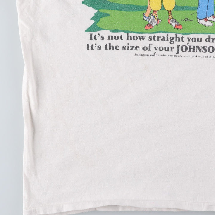 90'S ONEITA erotic t-shirt with message print, men's size XL equivalent, vintage. cotton white type Vintage Second Hand