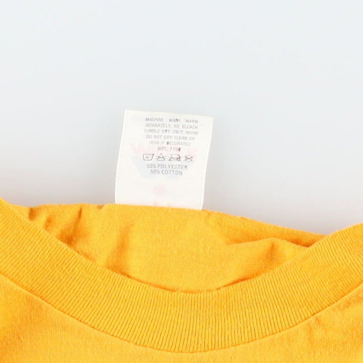 90'S Miller Print T-Shirt, Made in USA, Men's XL equivalent, Vintage polyester yellow type Vintage Second Hand