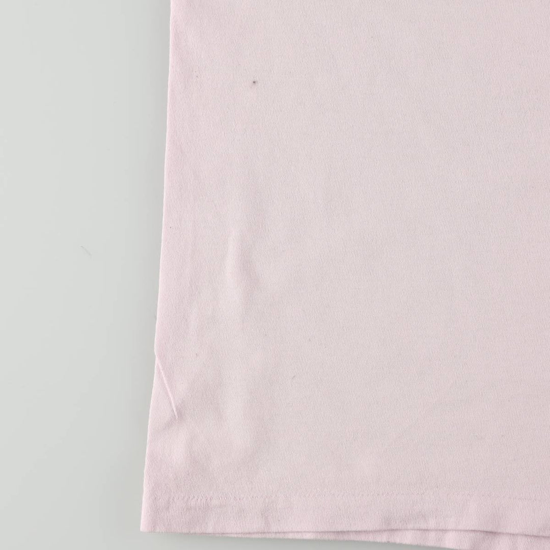 90'S Anvil Printed T-shirt, Made in USA, Men's L size, Vintage cotton pink type Vintage Second Hand